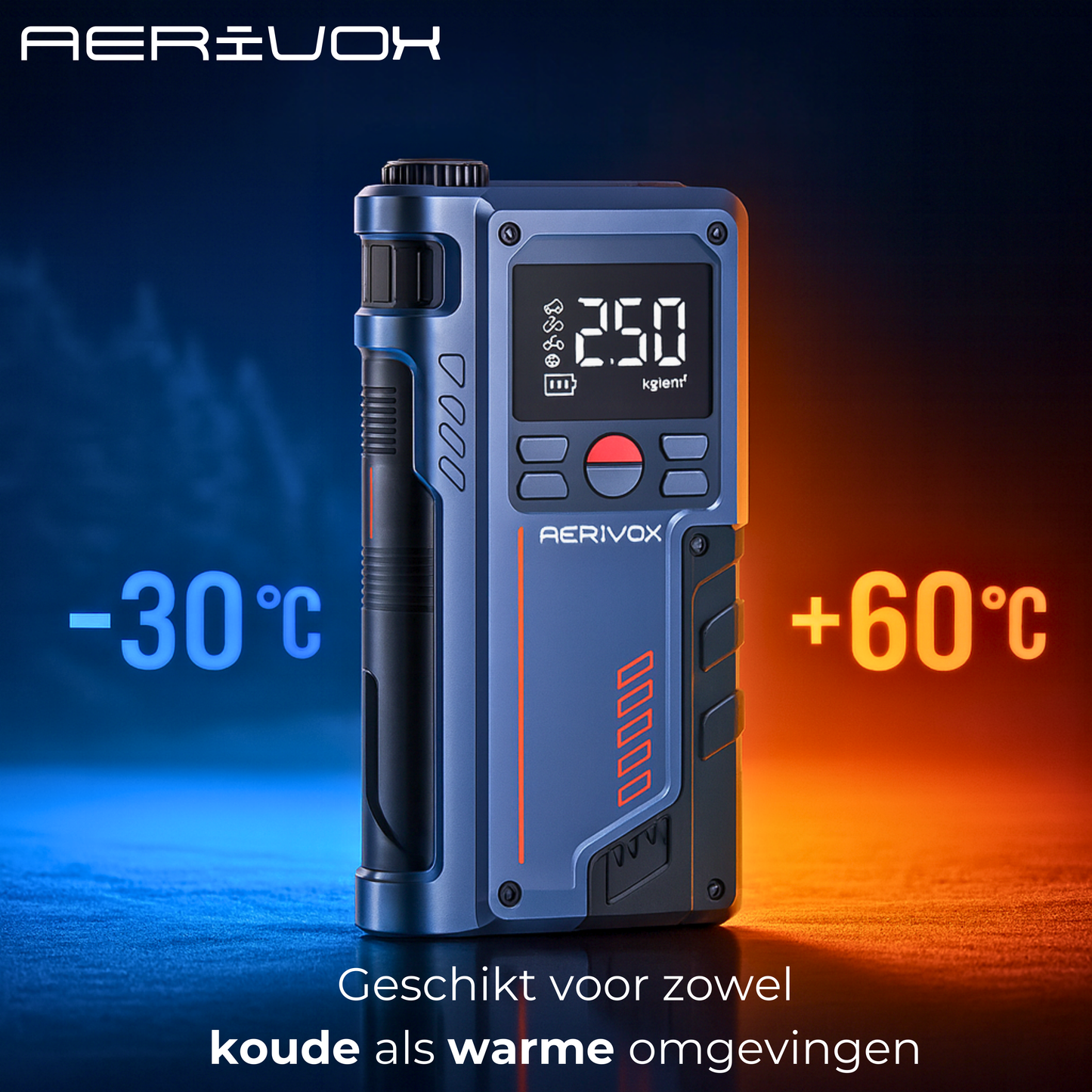 Aerivox™  | 4-in-1 Jumpstarter met Luchtcompressor, Powerbank & Zaklamp