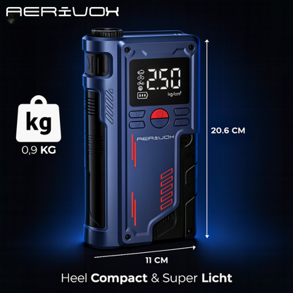 Aerivox™  | 4-in-1 Jumpstarter met Luchtcompressor, Powerbank & Zaklamp